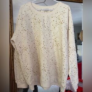 Angels Cream and Gold Star Sweatshirt